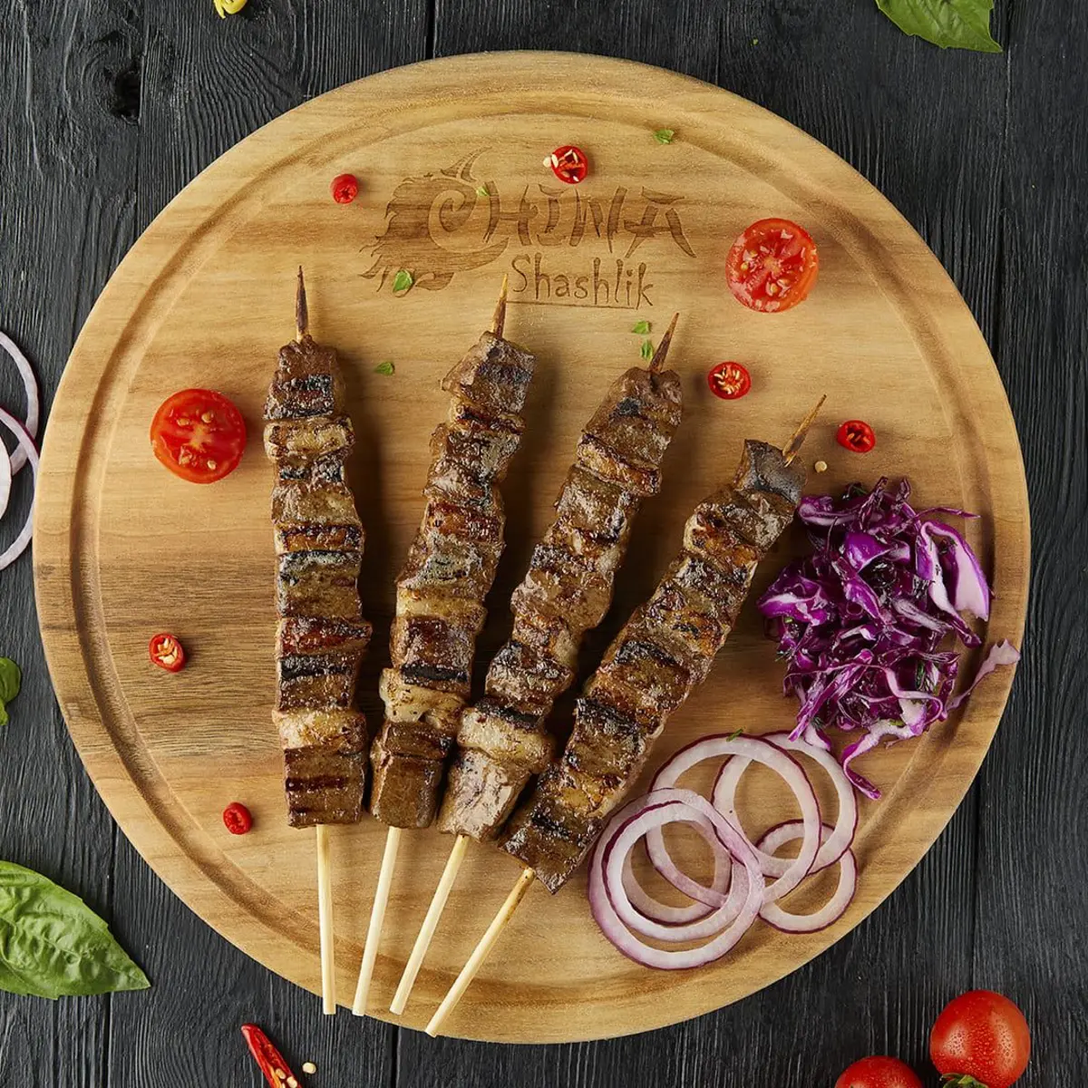 Шашлык из печени