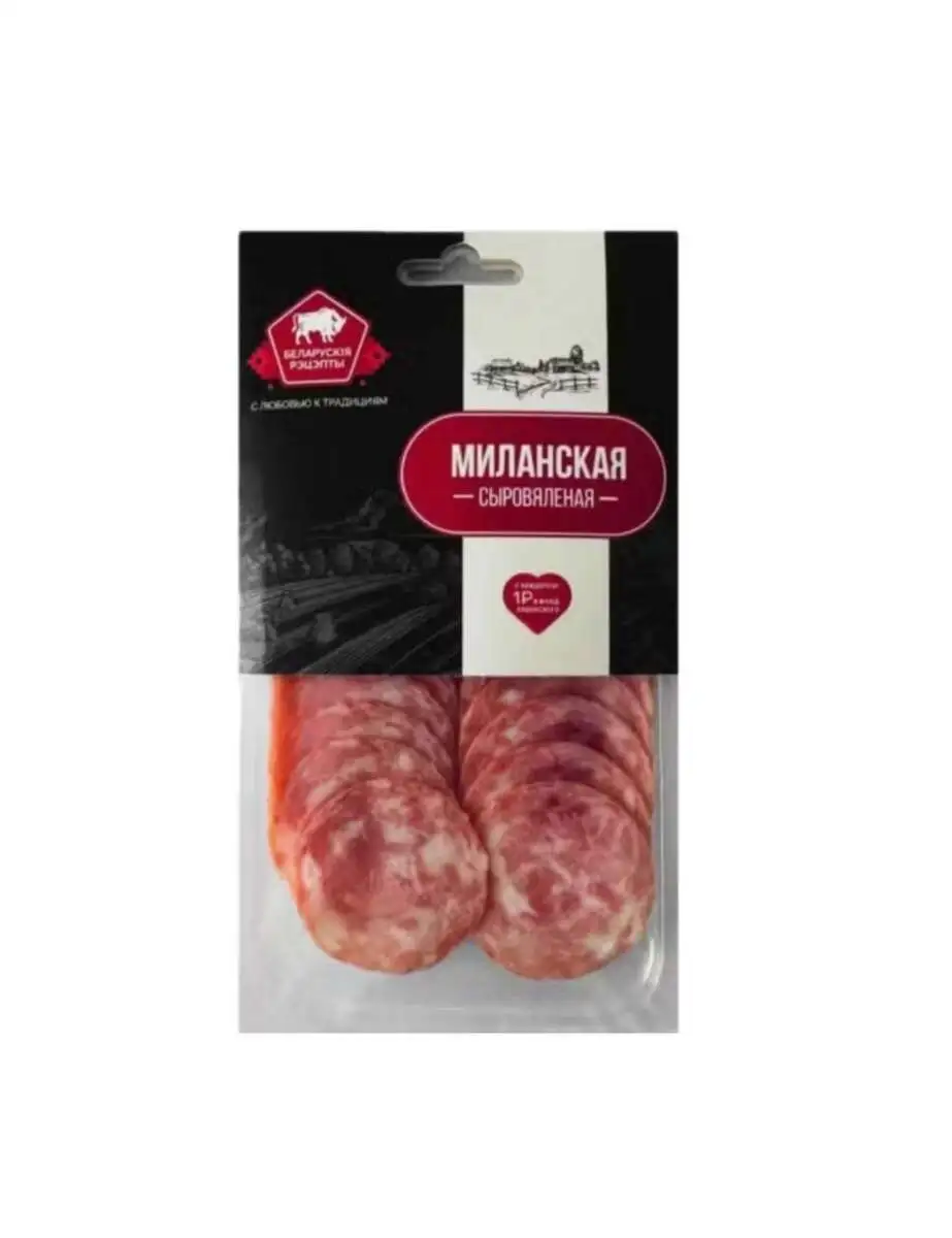 Колбаса Миланская с/в Беларуские Рецепты 70гр нарезка
