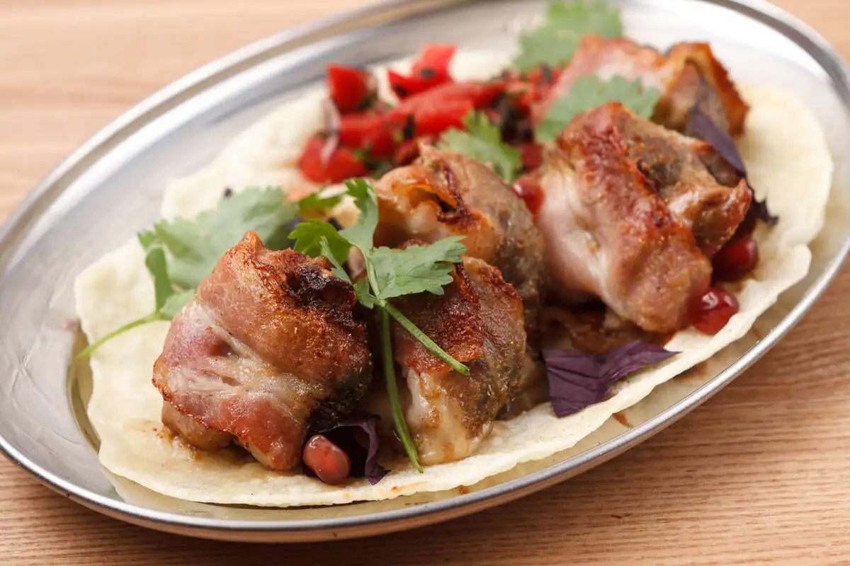 Печень с беконом