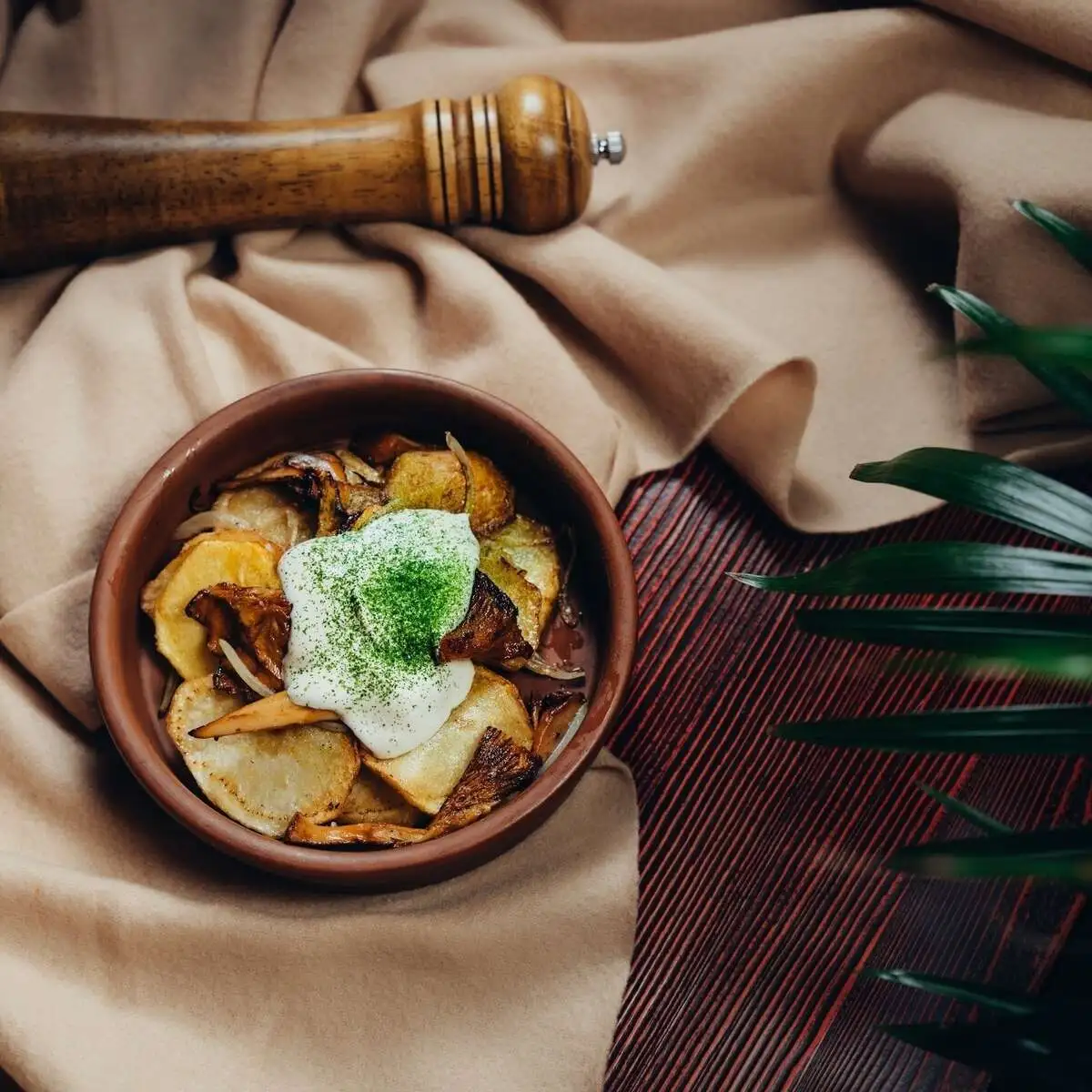 Картофель с лисичками
