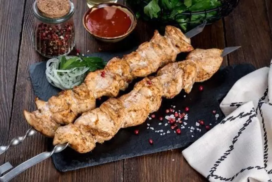 Куриный шашлык с гарниром