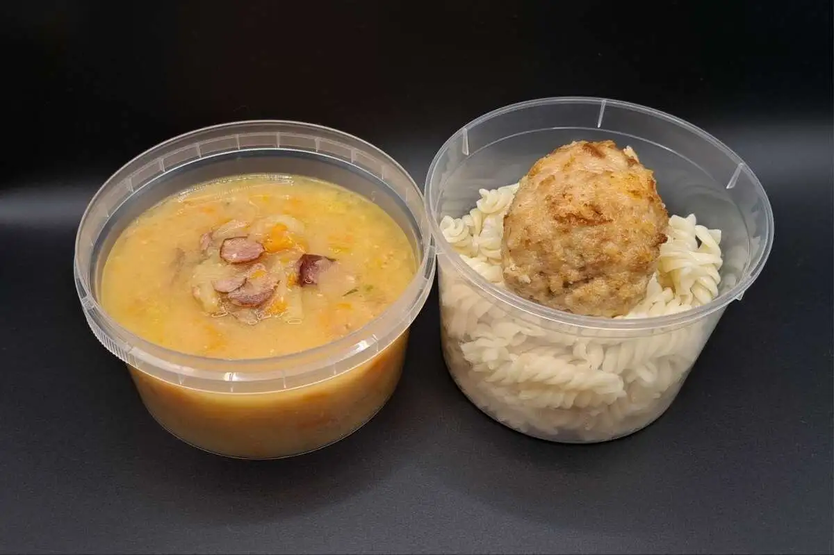 2 Мясной: Мечта охотника, Котлета домашняя с макаронами