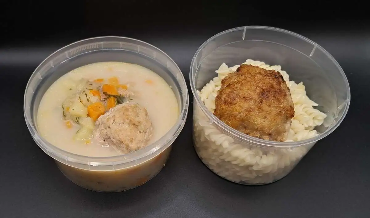 2 Мясной: Польский, Котлета домашняя с макаронами