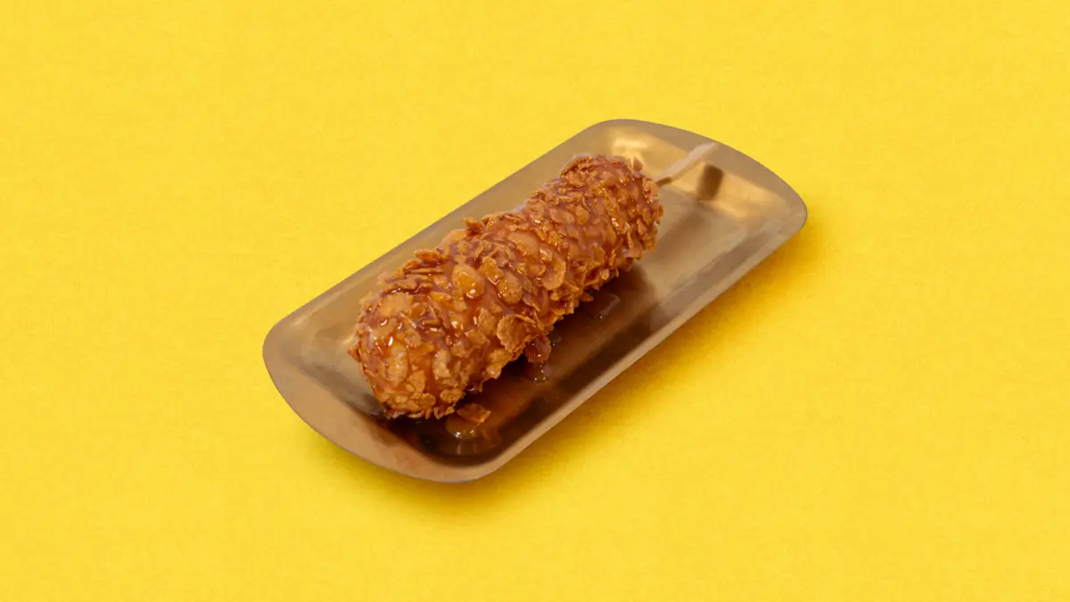 Корн-дог с карамелью