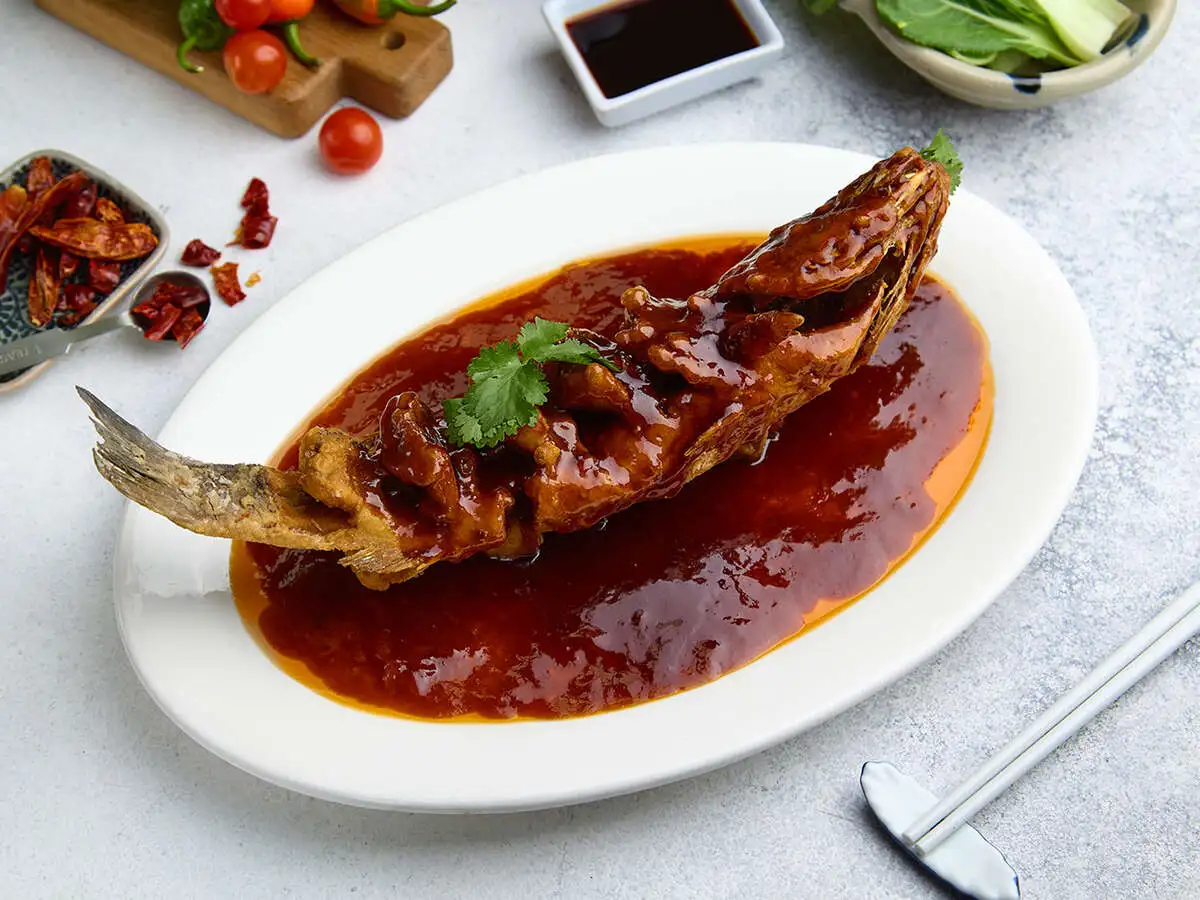 Сибас в соусе терияки 烧汁鲈鱼 Seabass teriyaki