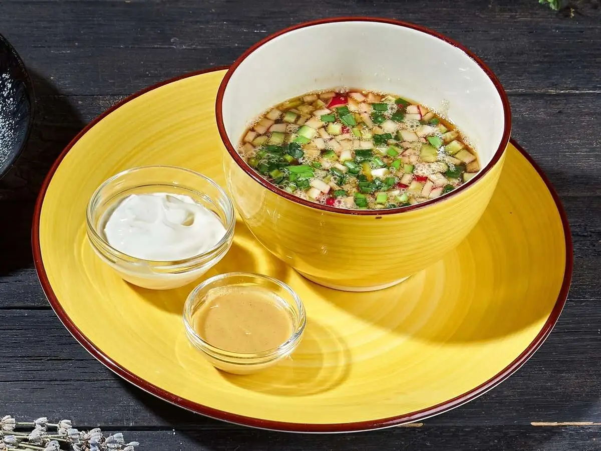 Окрошка с говядиной