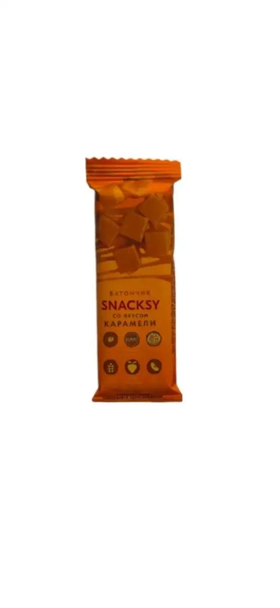 Батончик Snacksy со вкусом карамели 40гр