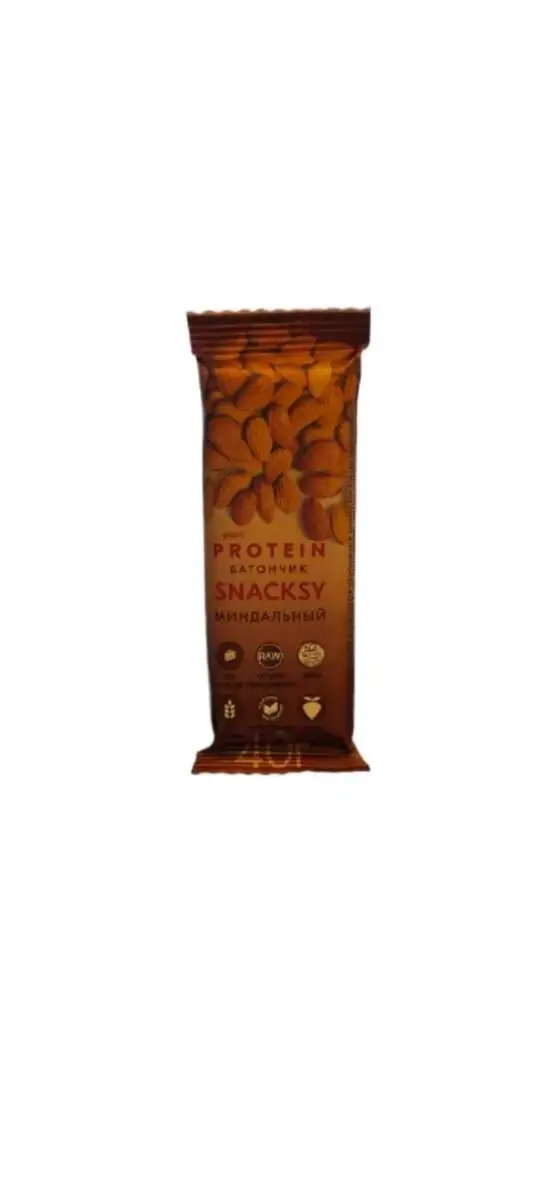 Батончик Snacksy миндальный 40гр