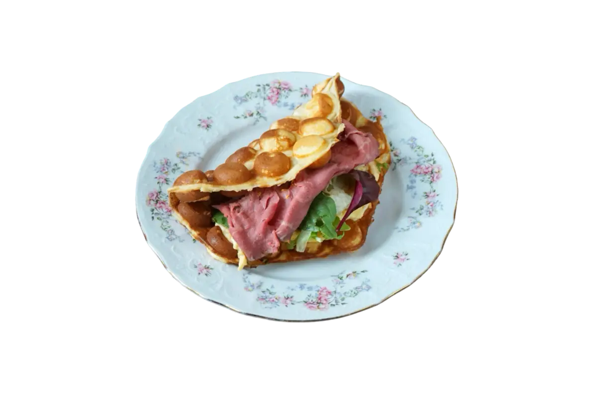 Вафля из цукини  с ростбифом