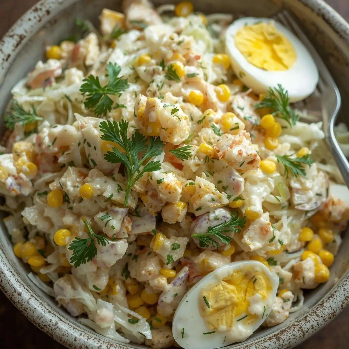 Салат крабовый с капустой 