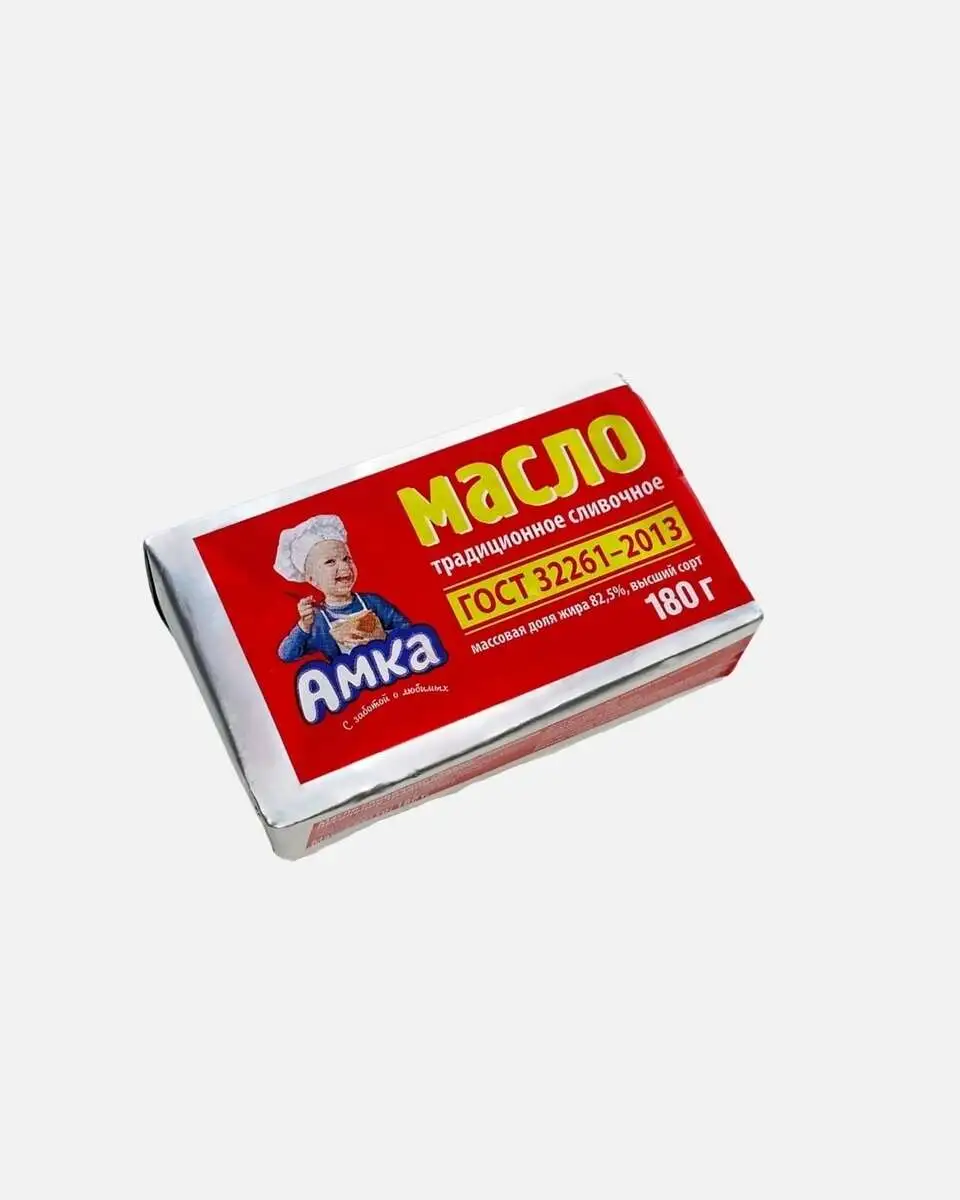 Масло сливочное "Амка" 82,5 % 180 г