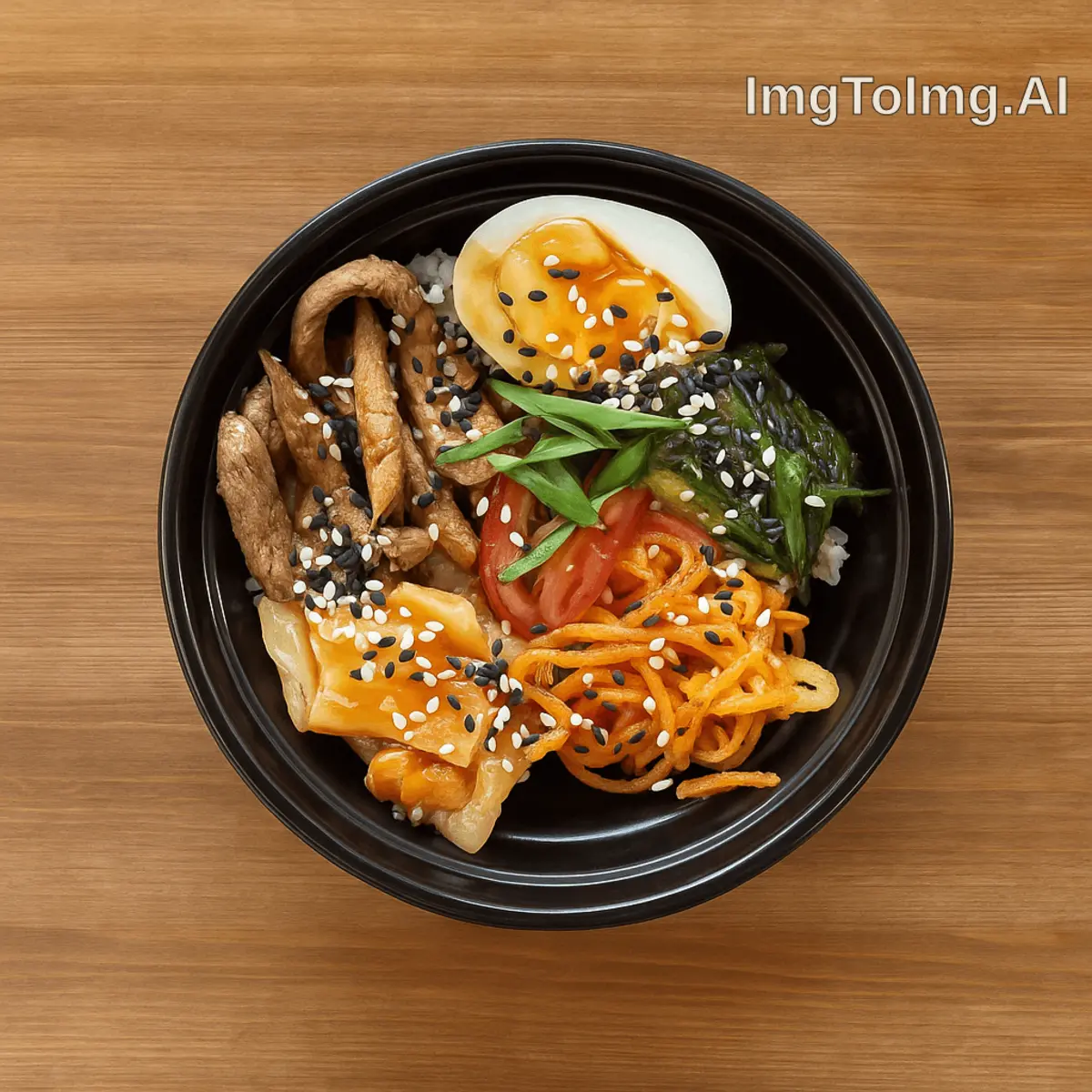 Боул по-корейски со свининой и кимчи