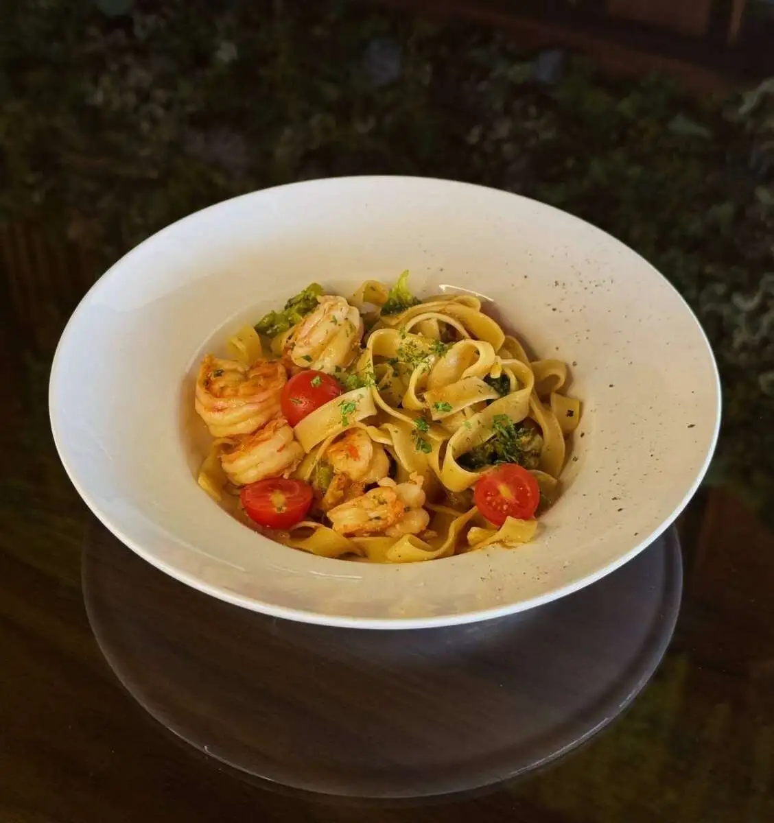 Паста с креветками/Pasta with shrimps