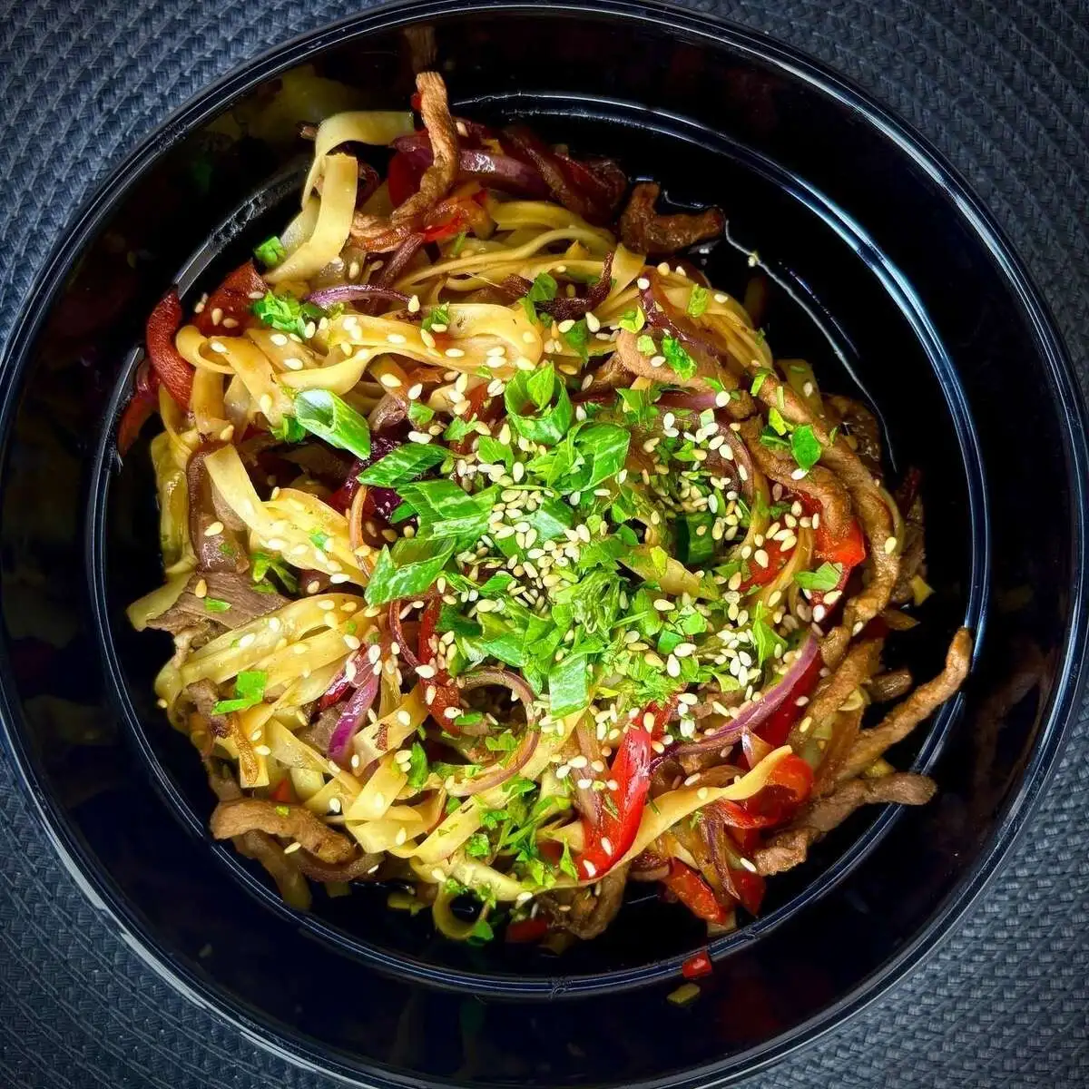 Лапша удон с говядиной/Udon noodles with beef