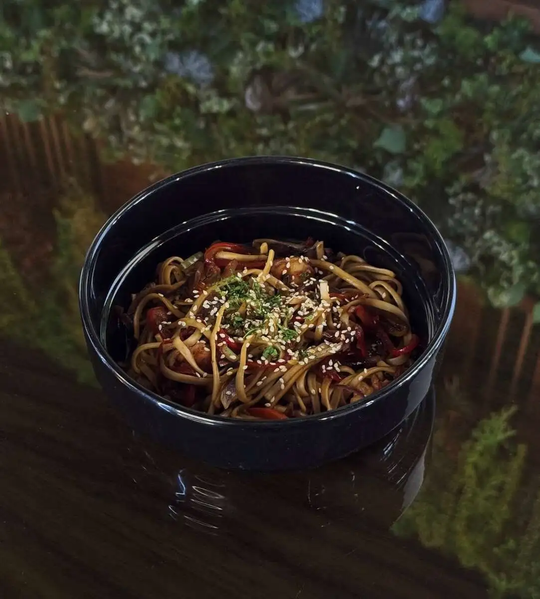 Лапша удон с морепродуктами/Udon noodles with seafood
