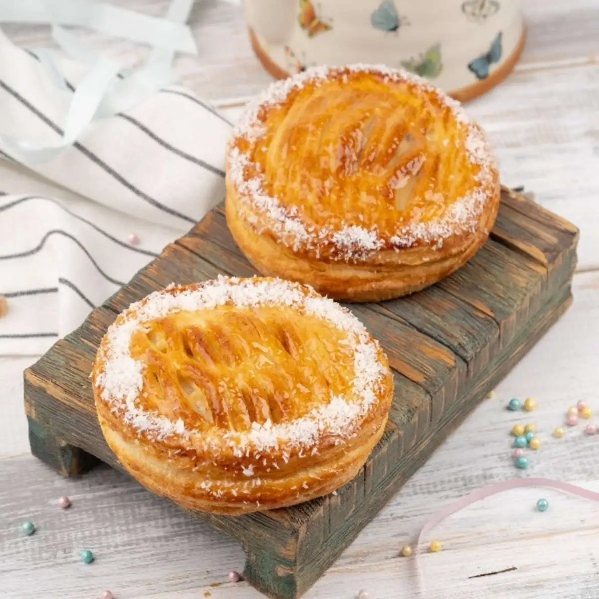 Слойка творог малина