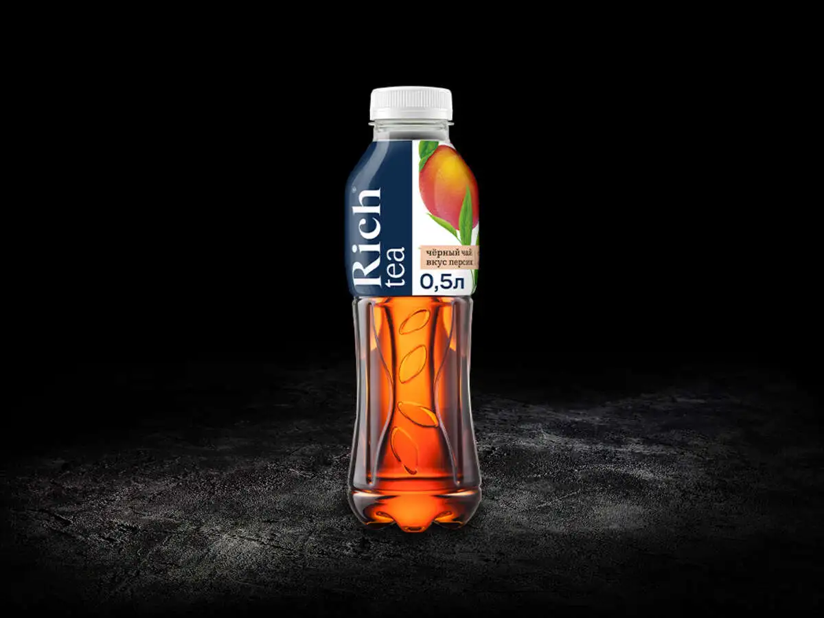 Чай  RICH чёрный персик 0.5л
