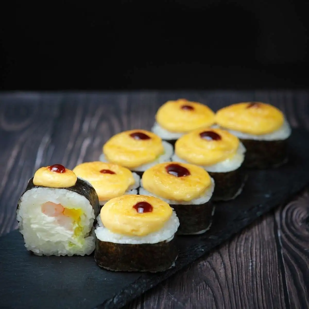 Запеченный с креветкой