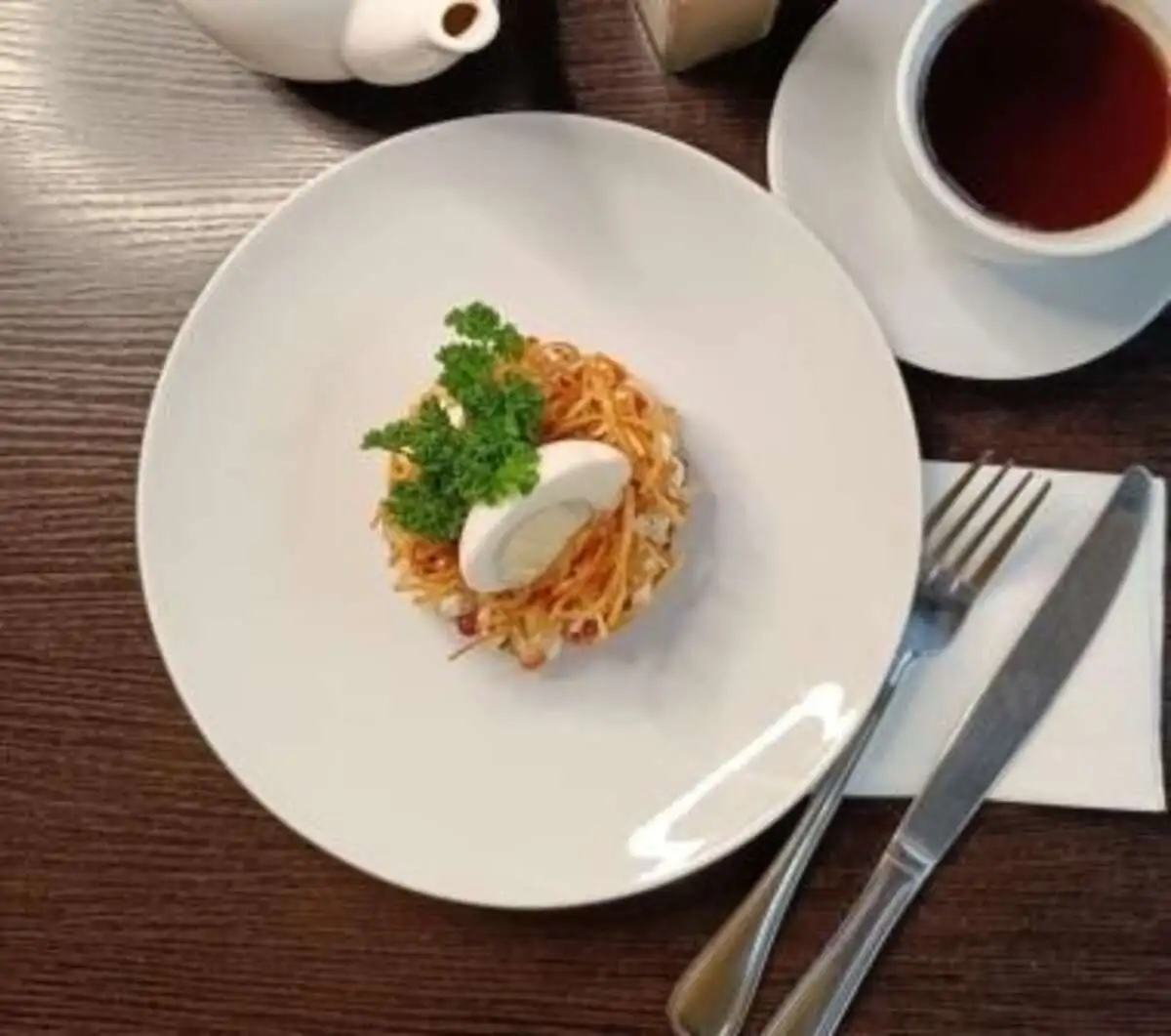 Салат с куриной печенью