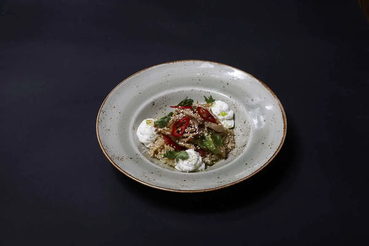 Орзо с кальмаром