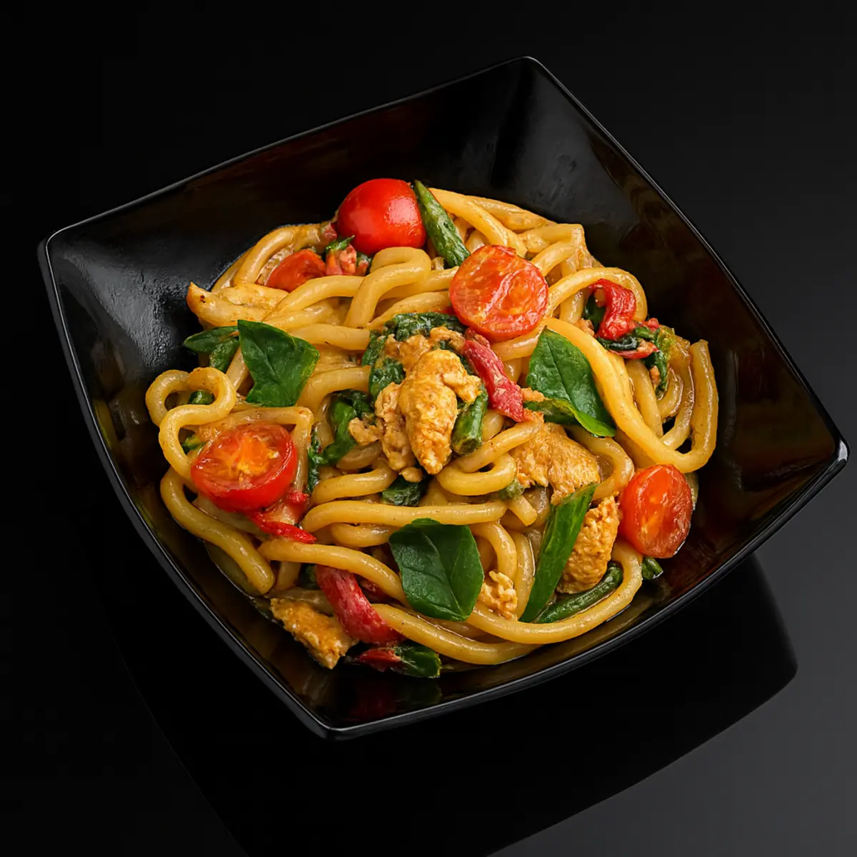 Удон с перечной курицей