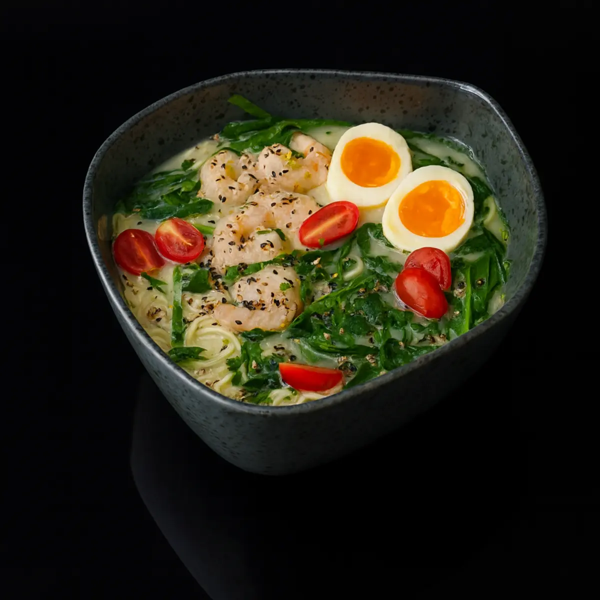 Сливочный Рамен с Креветками