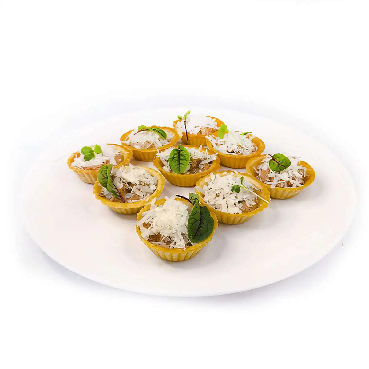 Тарталетки с паштетом из куриной печени и сыром "Пармезан"