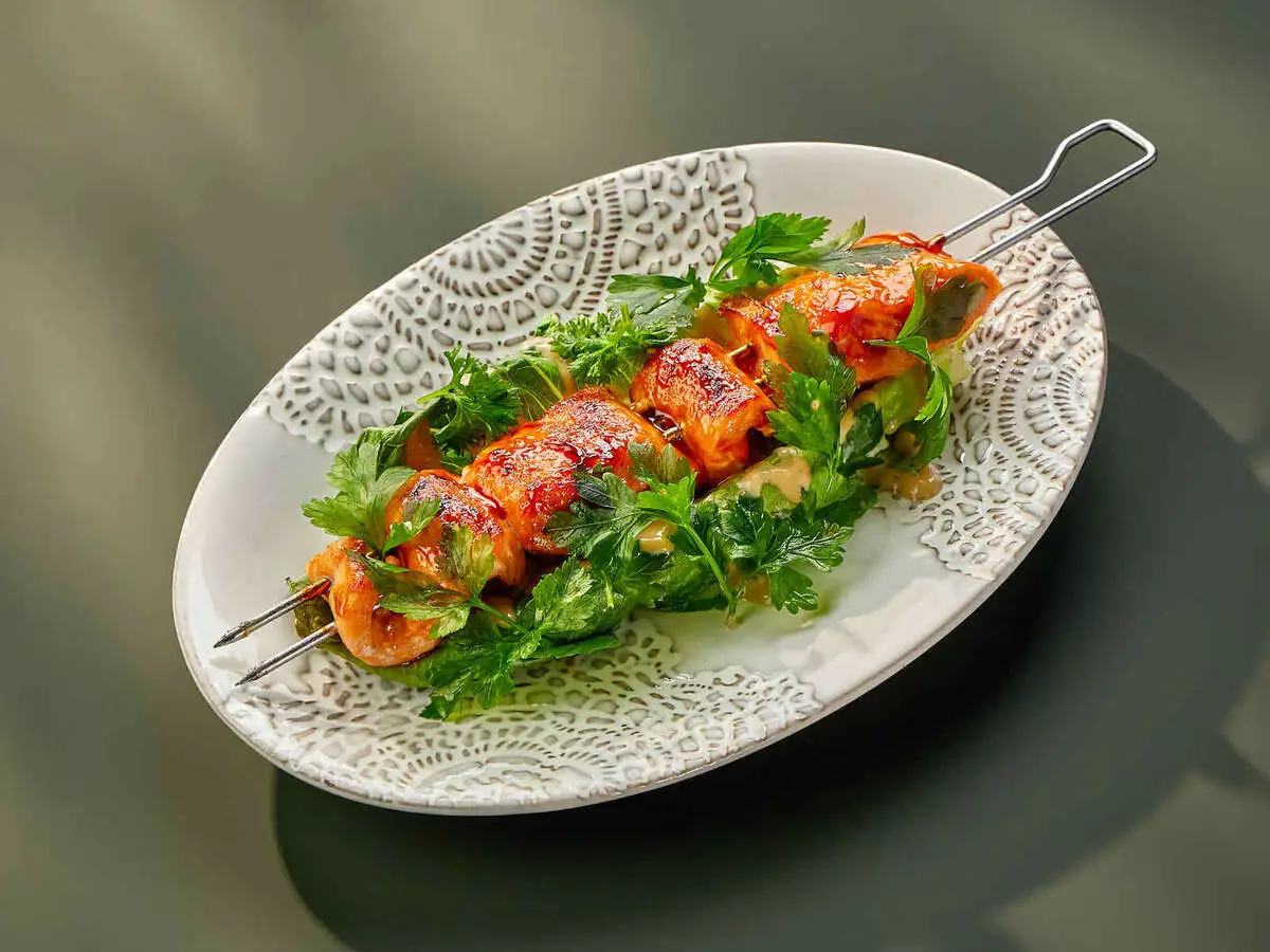 Шашлык из морской форели