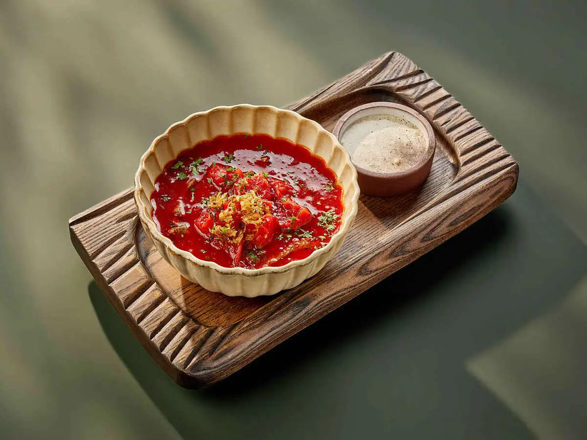 Борщ подкопченный с говядиной 