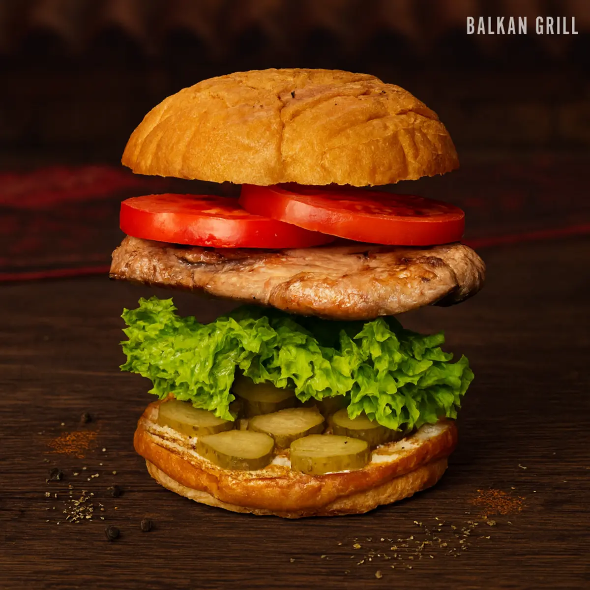 Бургер Свиной стейк