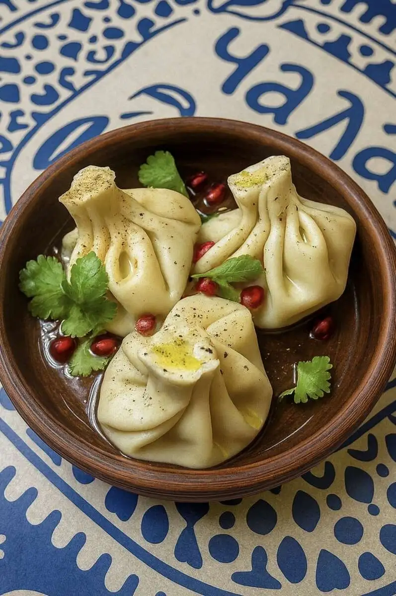 Хинкали с картофелем и грибами