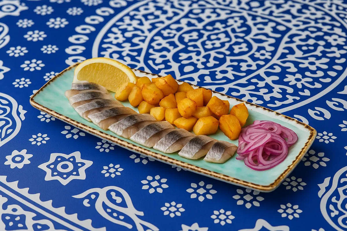 Селедочка пряного посола с картошечкой и  горчицей
