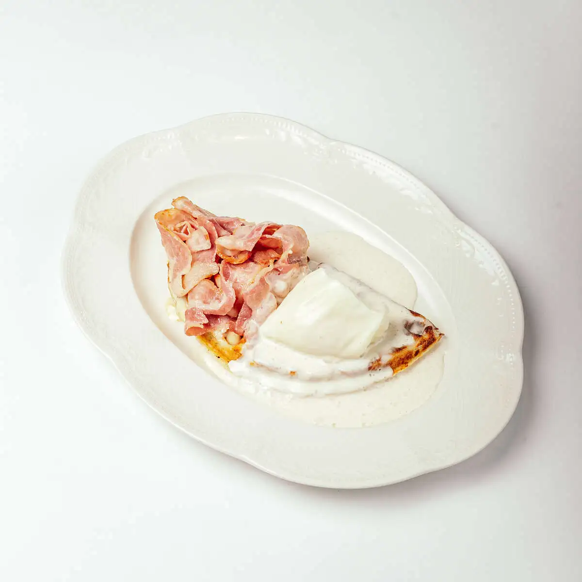 Картофельные вафли с беконом