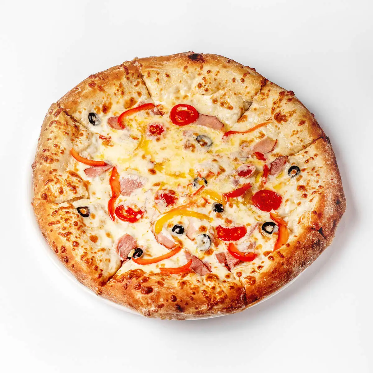 Пицца с беконом и сладким перцем