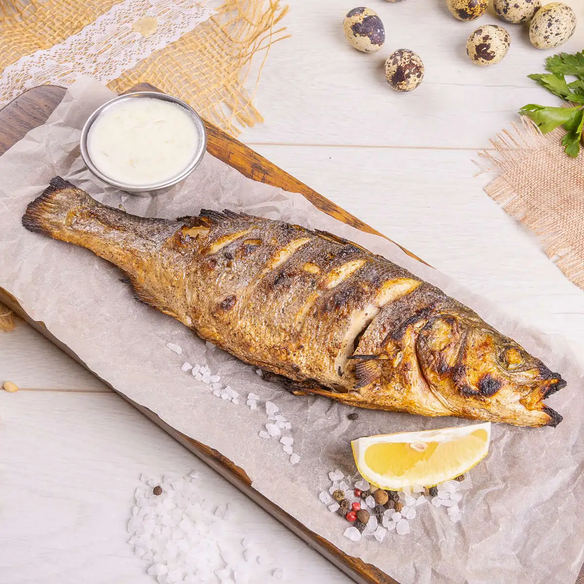 Сибас на углях