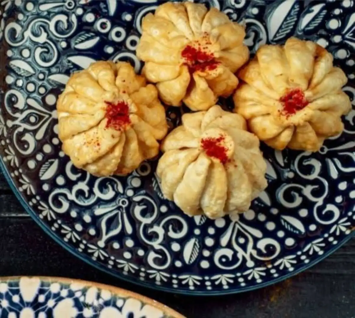 Хинкали жареные с картофелем и сыром