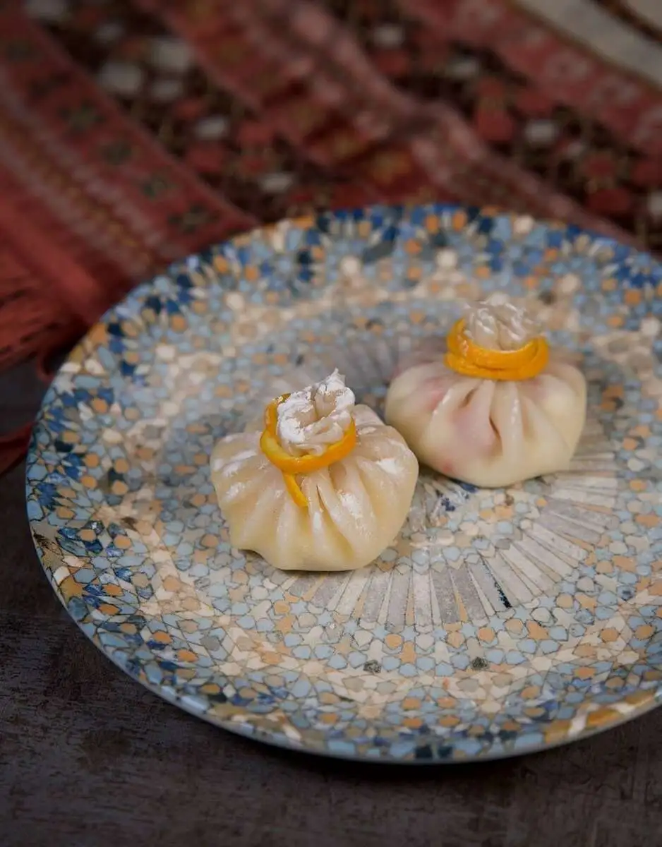 Хинкали с клубникой