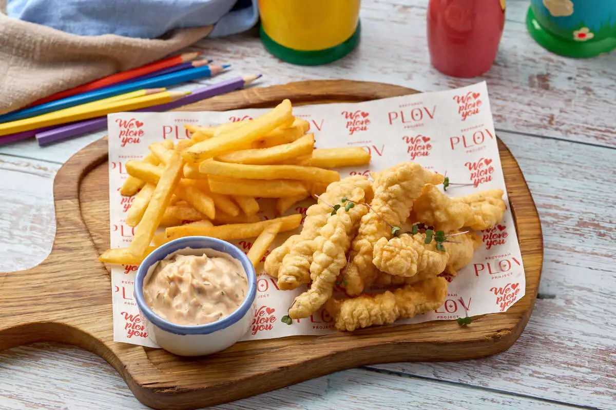 Фиш & чипс с соусом тартар