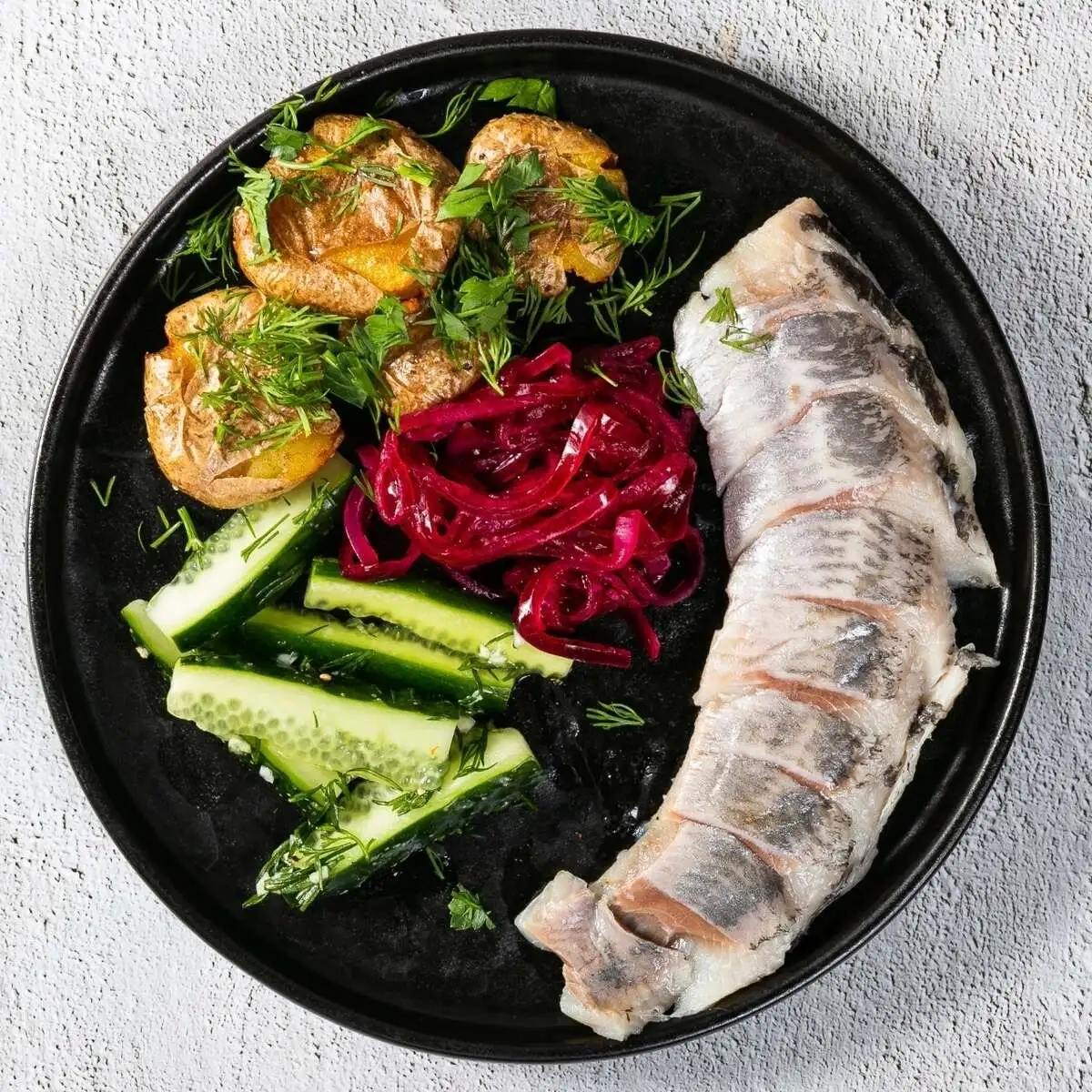 Селедка с картофелем