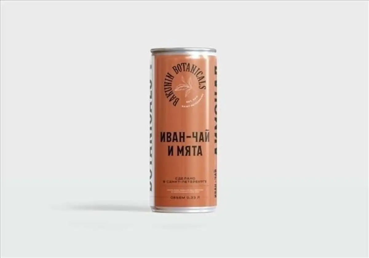 Лимонад «BAKUNIN BOTANICALS» Иван-Чай и мята [АТ]