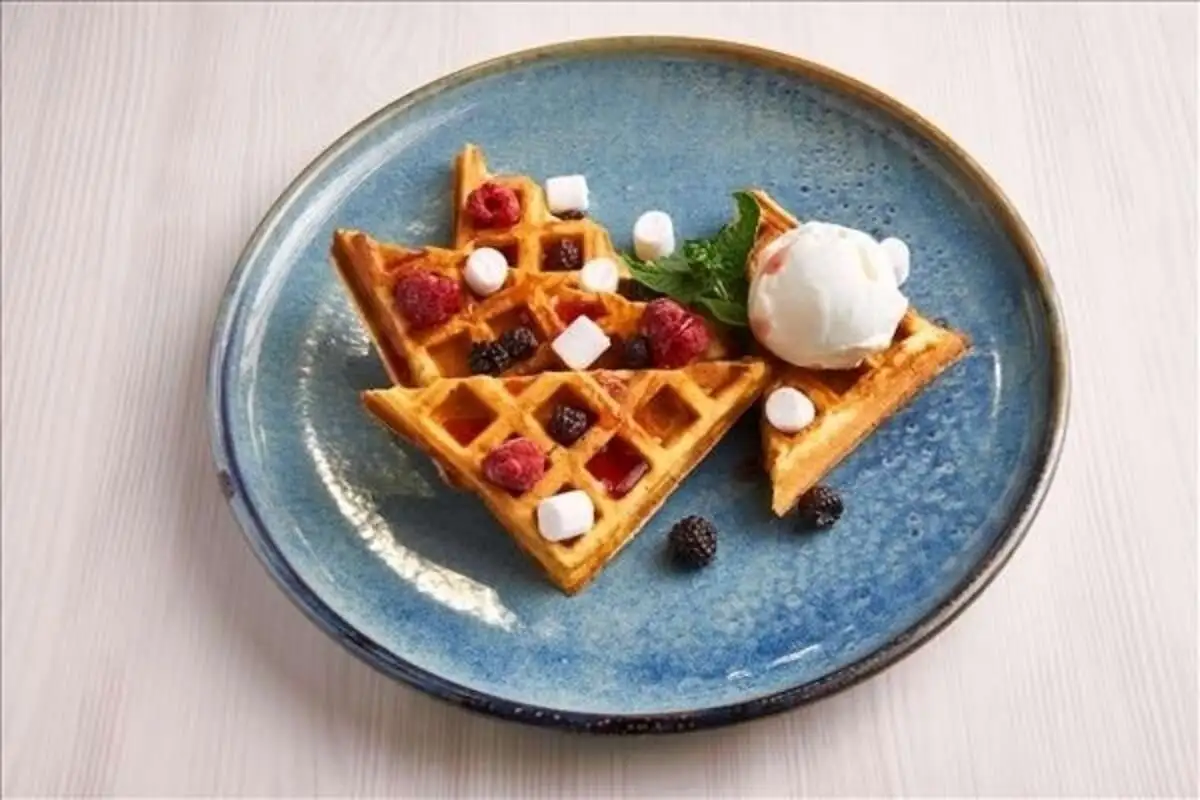 Вафли венские с малиной.  порц.