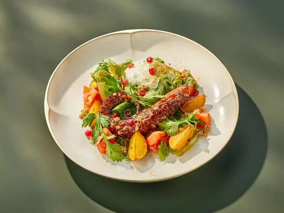 Салат с осьминогом