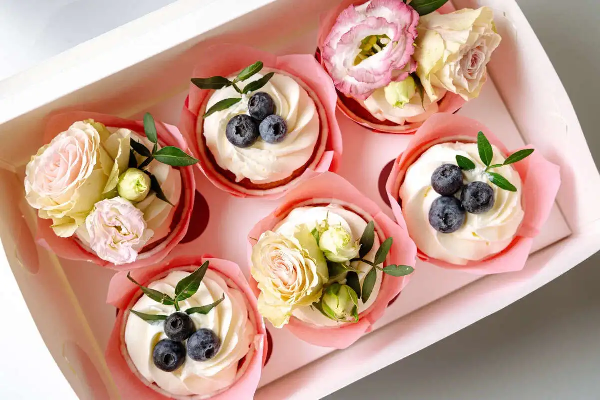 Капкейки с голубикой