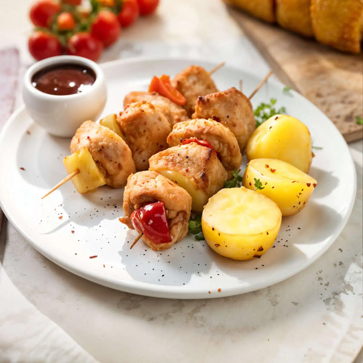 Шашлычок куриный с картофелем