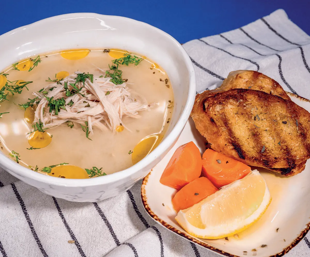 Котосупа Авголемоно (куриный суп)