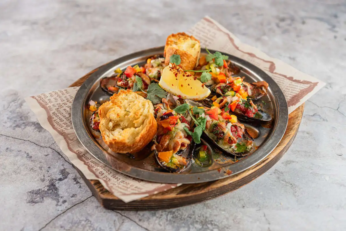 Мидии Запеченные