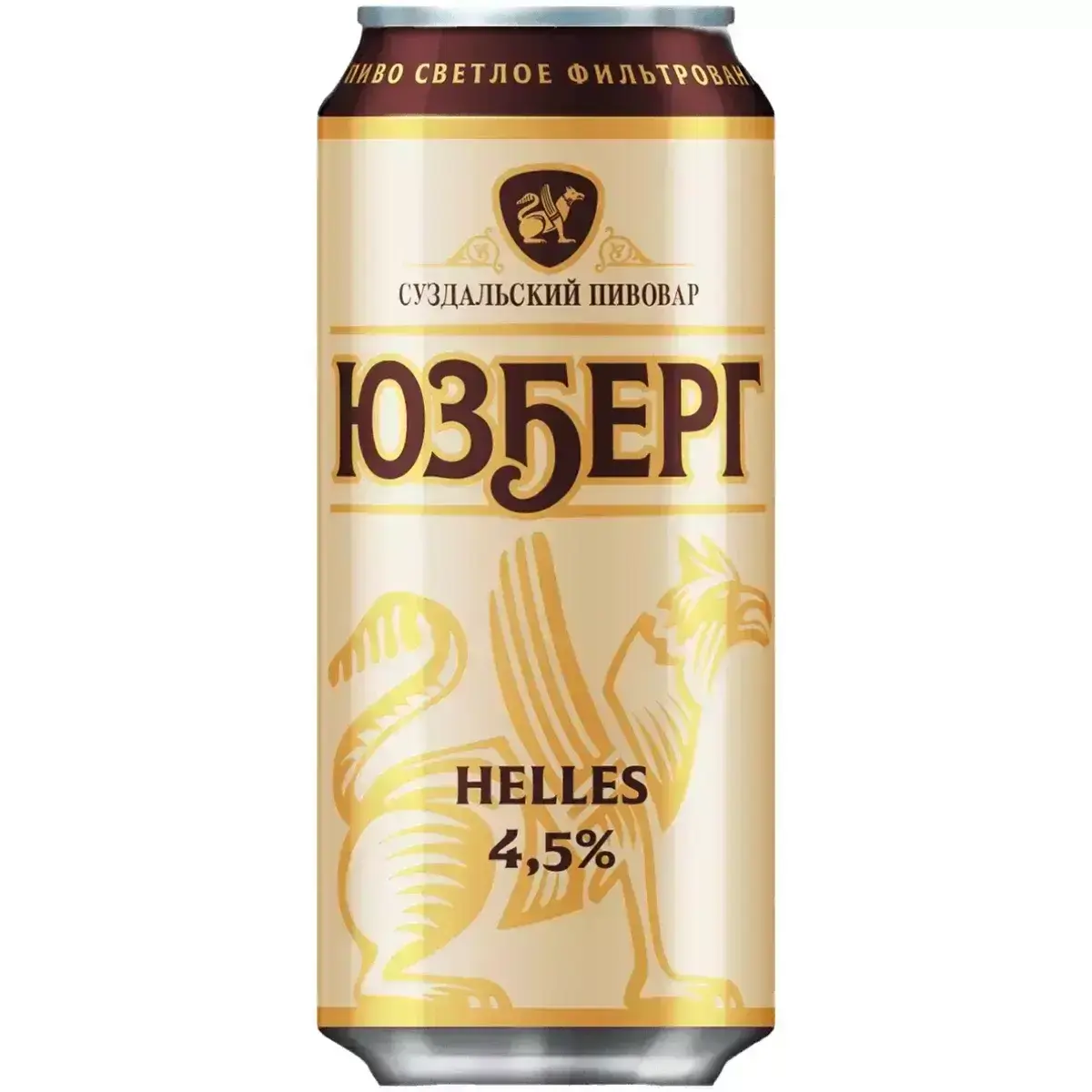 Пиво Юзберг Хеллес Светлое 4,5% 0,45л ж/б(м)