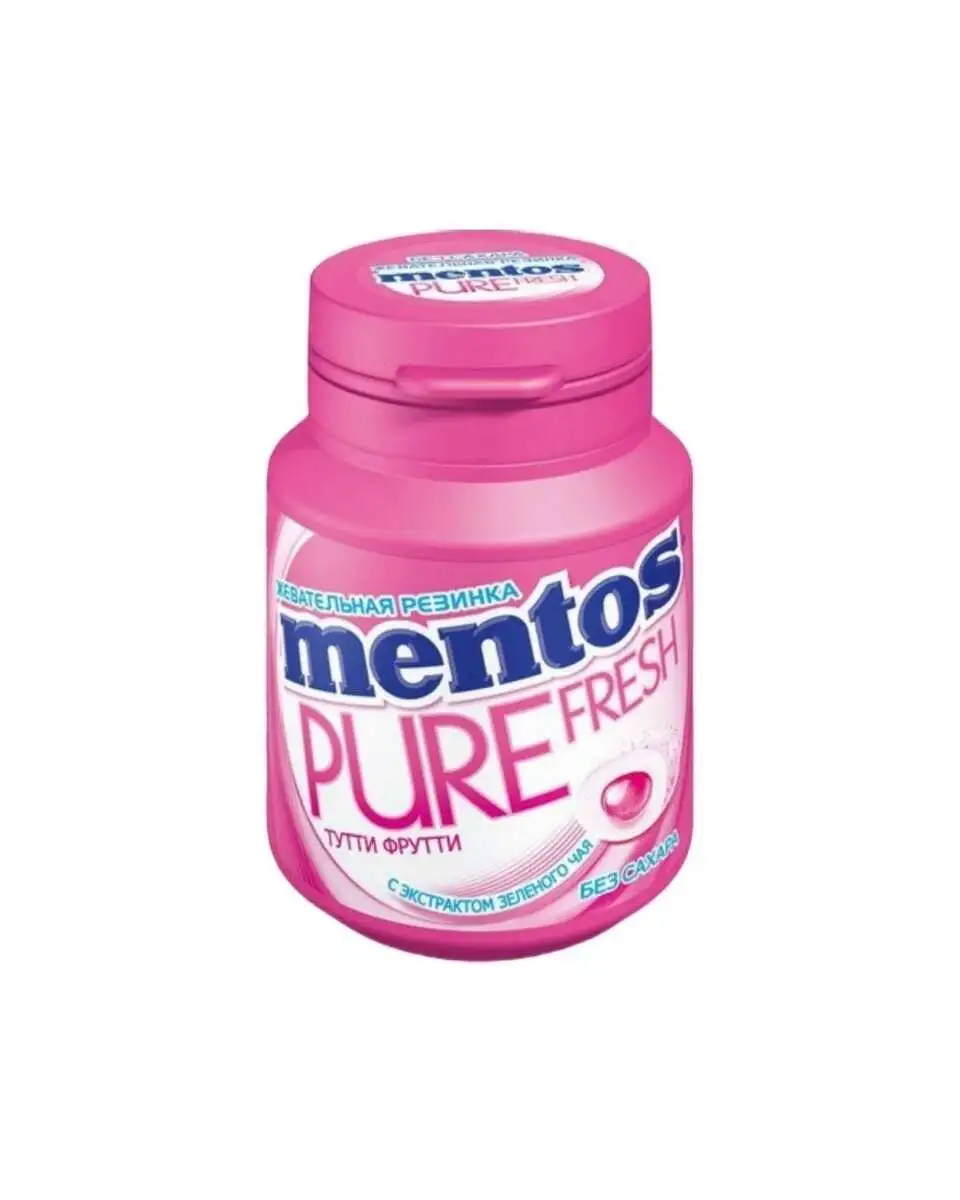 Жеват.Резинка Ментос Тутти-Фрутти 54гр Банка