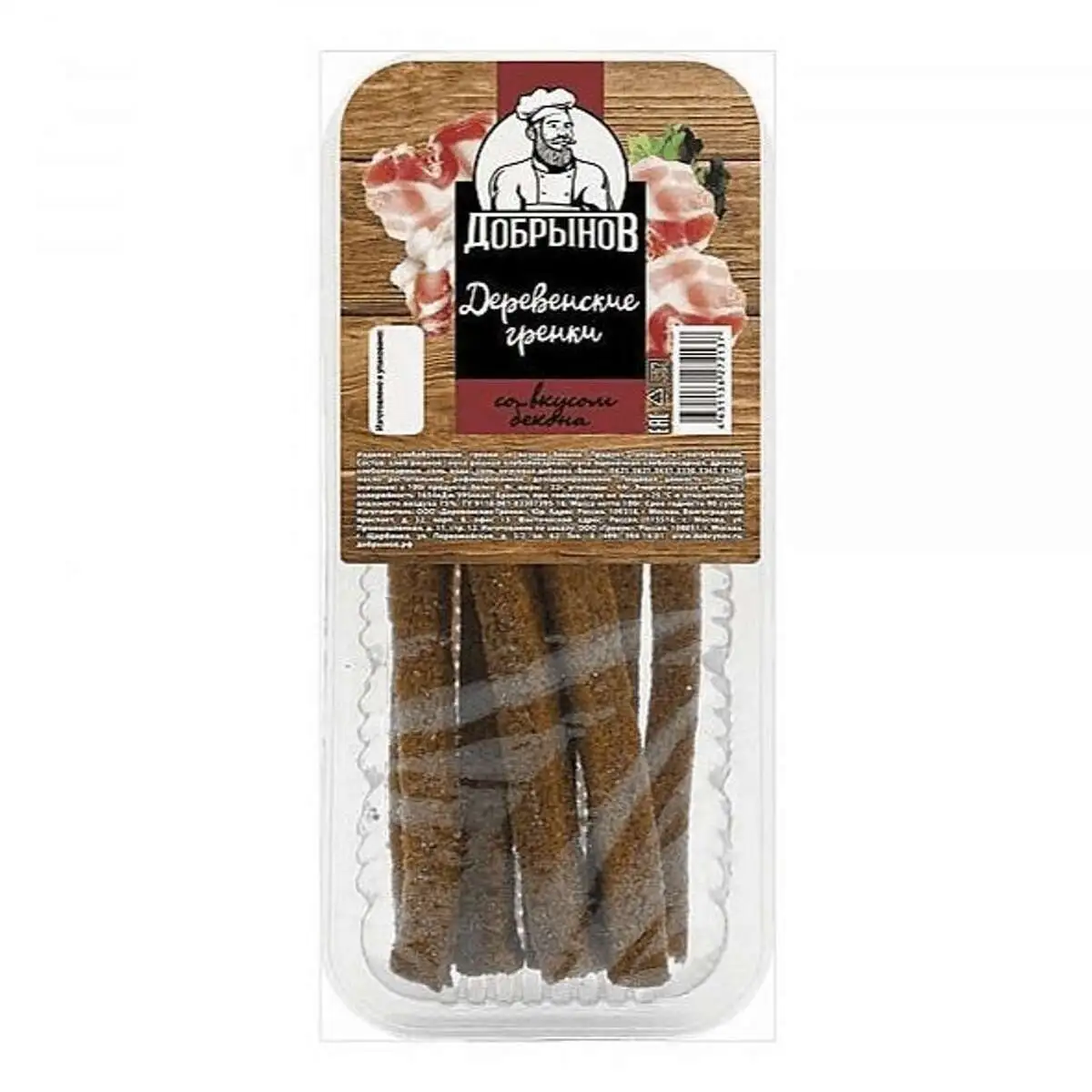 Сухарики Деревенские Добрынов Бекон 100г(м)