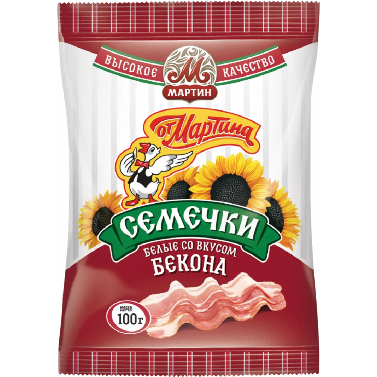 Семечки от Мартина Белые Вкус Бекона 100г(м)